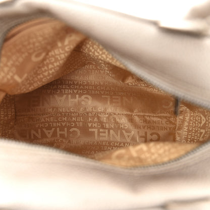 Chanel Metallic Caviar Quilted Vertical Bowler Light Gold 5 of 11
