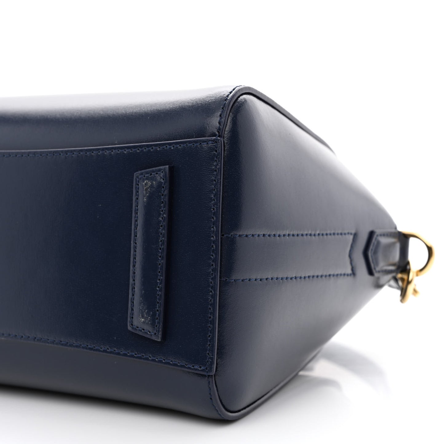 Shiny Lord Calfskin Mini Antigona Navy