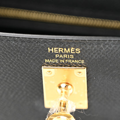 Hermes Epsom Kelly Sellier 25 Black 6 of 10