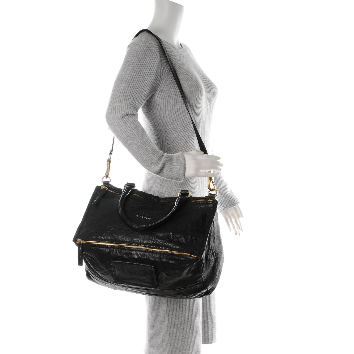 Givenchy Tumbled Sheepskin Large Pandora Black 2 of 7