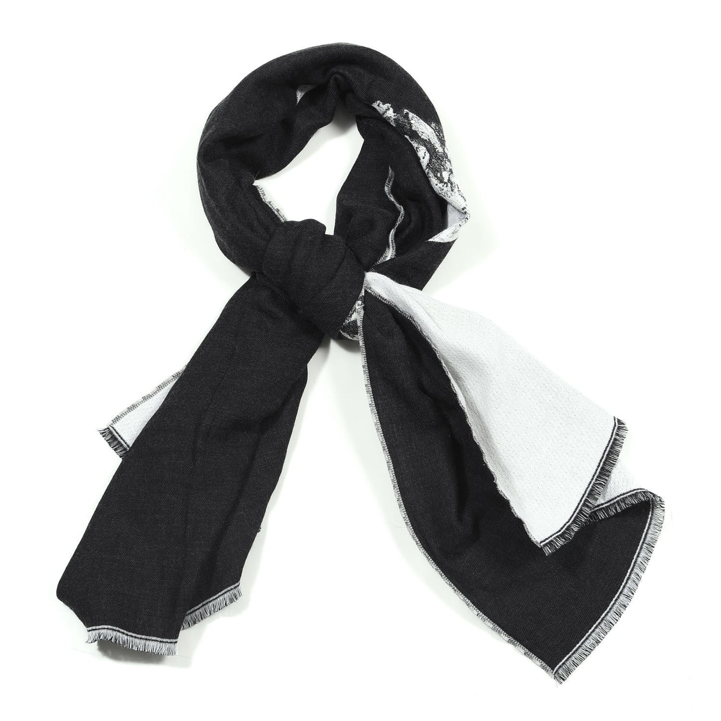 Wool Logo Scarf Black