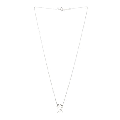Tiffany Sterling Silver Paloma Picasso Loving Heart Pendant Necklace 3 of 5