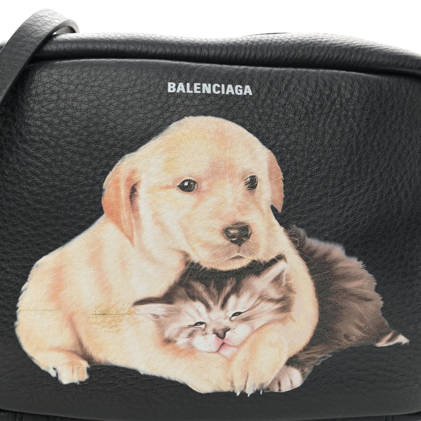 Calfskin Puppy And Kitten S Everyday Camera Bag Black