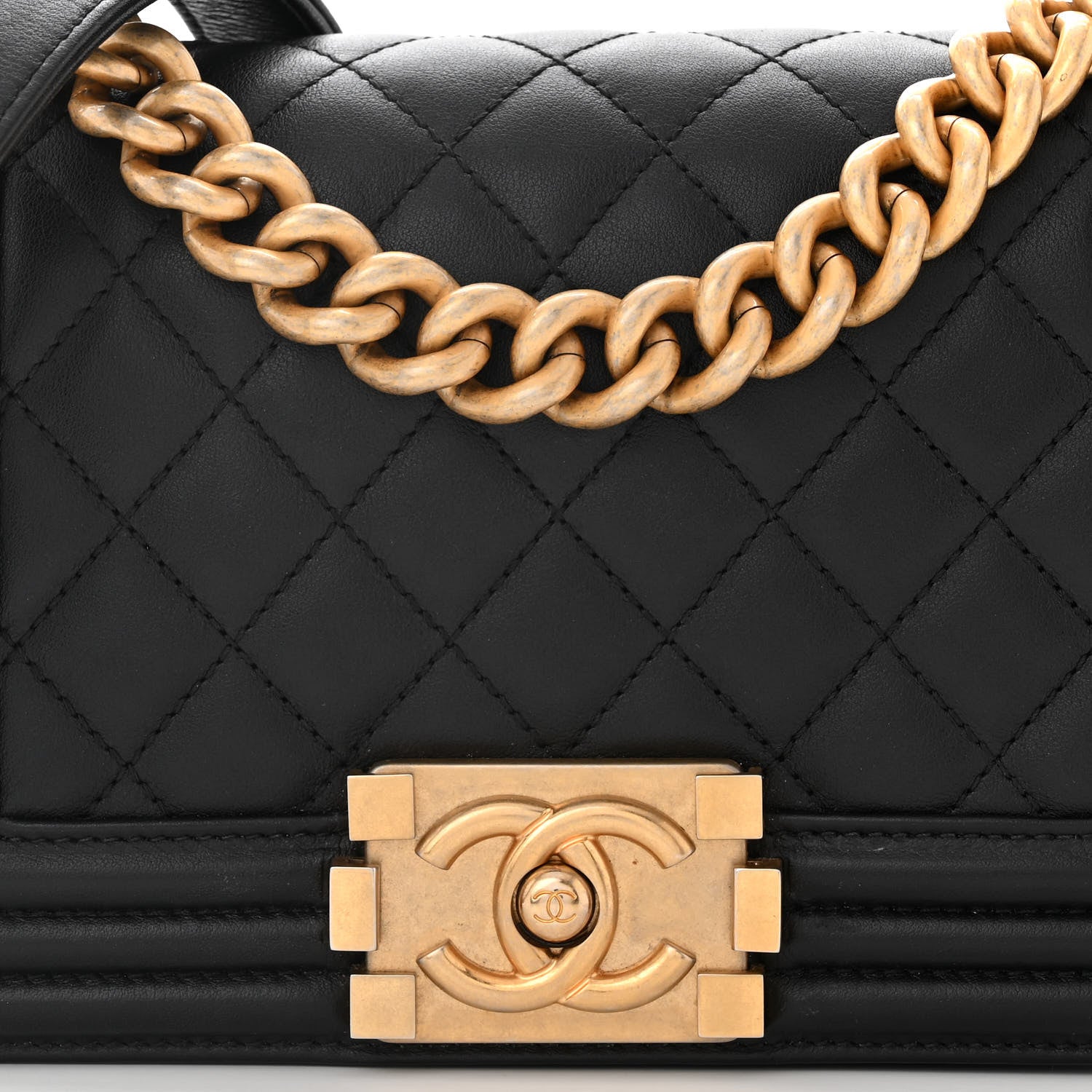 Chanel Lambskin Quilted Small Boy Flap Black 8 of 11