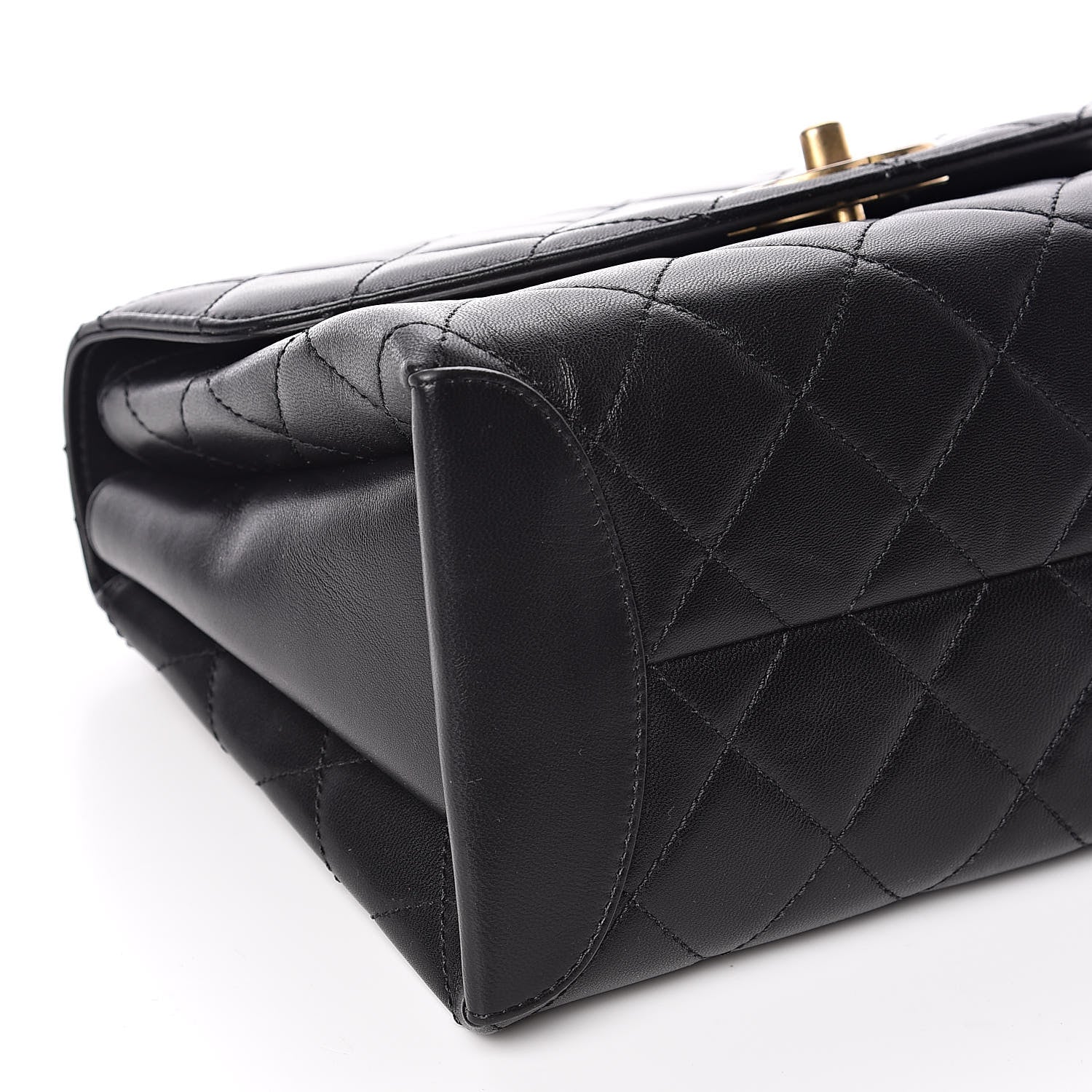 Chanel Lambskin Quilted Large Trendy Spirit Top Handle Bag Black 8 of 11