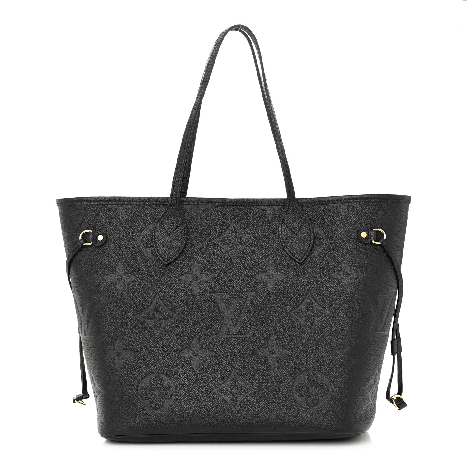 Louis Vuitton Empreinte Monogram Giant Neverfull MM Black 3 of 11