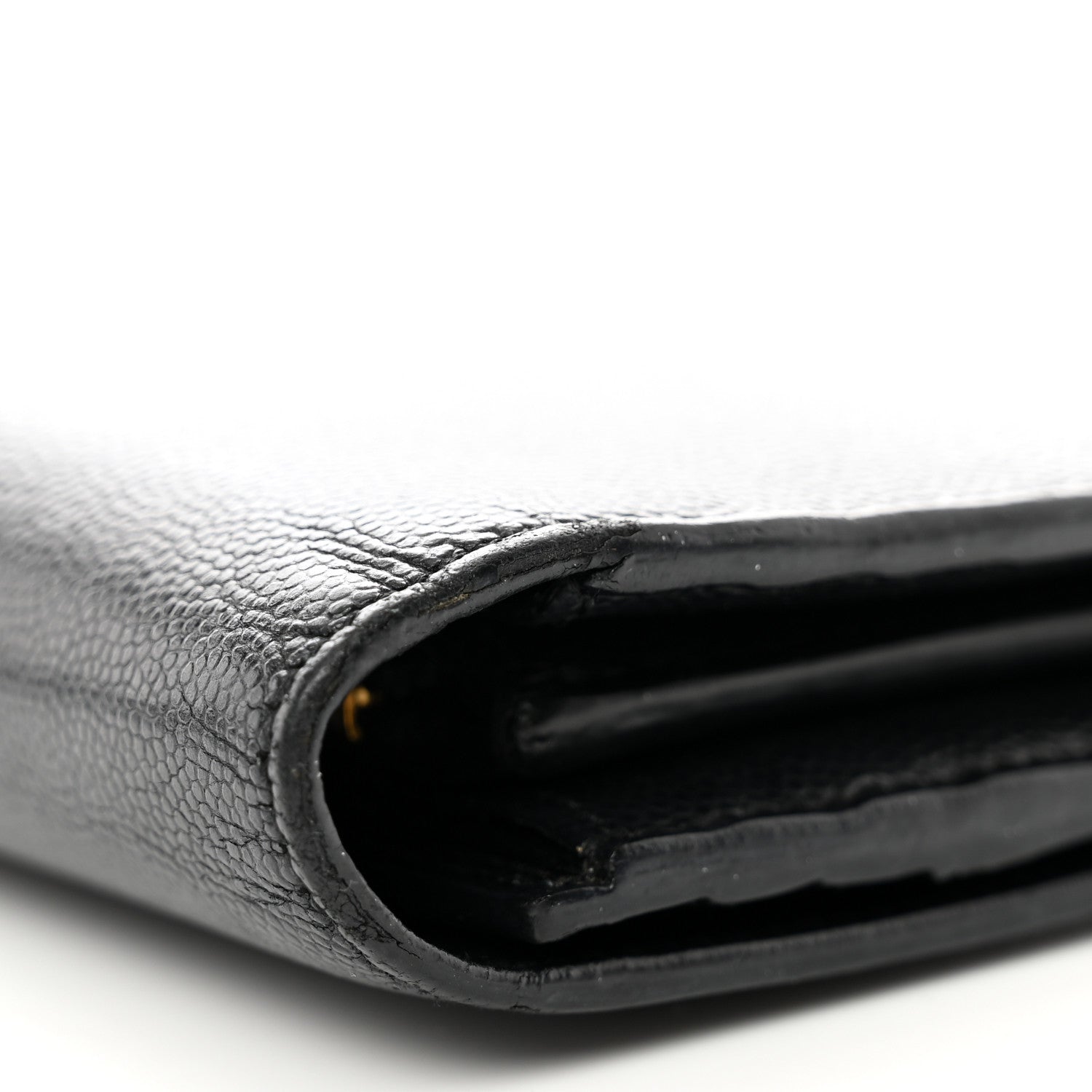 Saint Laurent Grain De Poudre Classic Monogram Cassandre Wallet Black 9 of 11