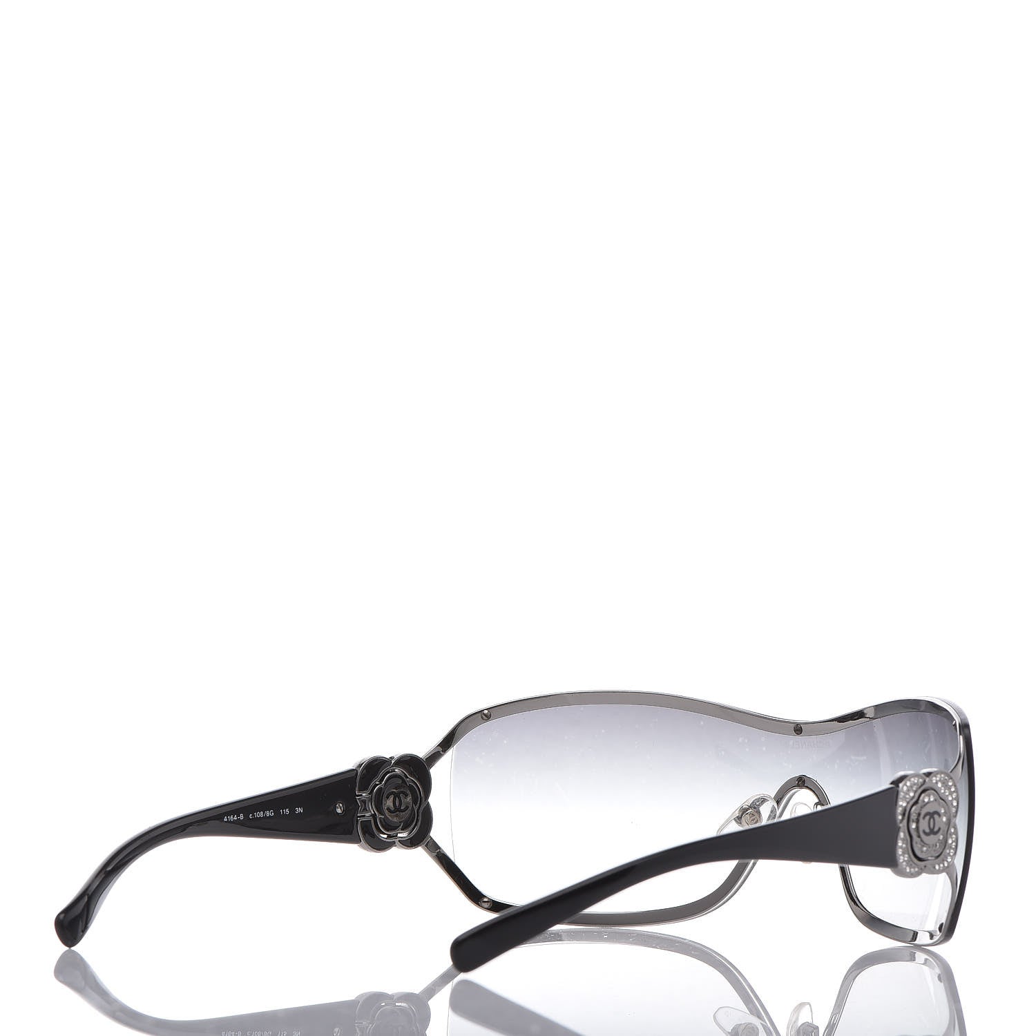 Chanel Frameless Crystal CC Logo Sunglasses 4164 Black 4 of 7