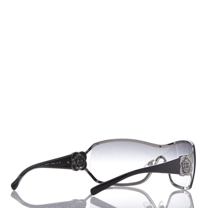 Chanel Frameless Crystal CC Logo Sunglasses 4164 Black 4 of 7