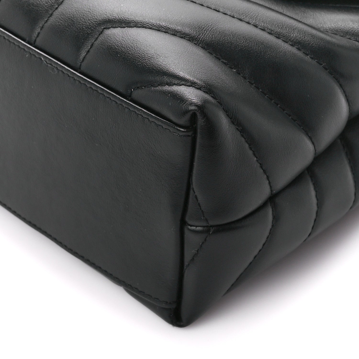 Saint Laurent Calfskin Y Quilted Monogram Small Loulou Chain Satchel Black 12 of 13