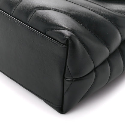 Saint Laurent Calfskin Y Quilted Monogram Small Loulou Chain Satchel Black 12 of 13