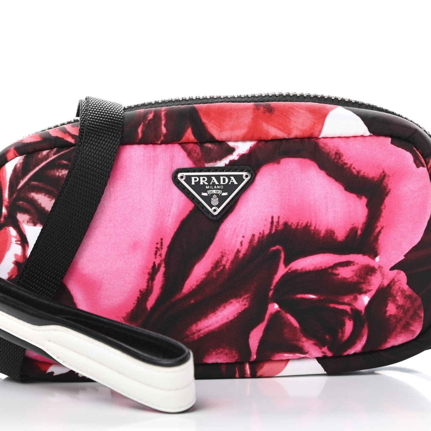Tessuto Soft Nylon Small Roses Print Convertible Crossbody Wristlet Pink