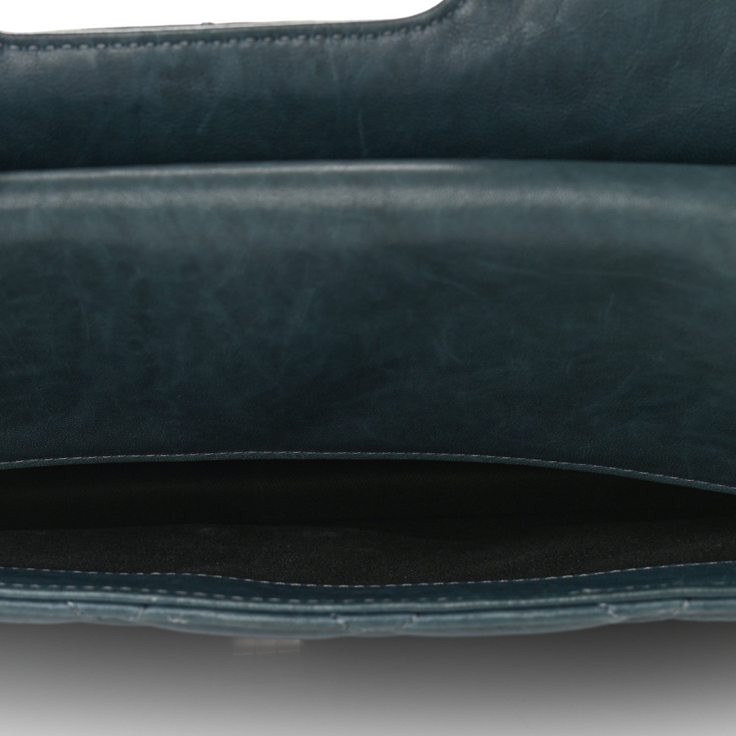 Chanel Washed Lambskin Quilted Maxi Take Away Flap Turquoise 5 of 11