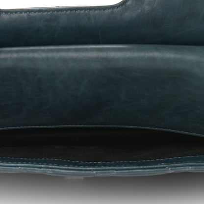 Chanel Washed Lambskin Quilted Maxi Take Away Flap Turquoise 5 of 11