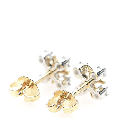 Tiffany Platinum 18K Yellow Gold Diamond Schlumberger Lynn Earrings 3 of 5