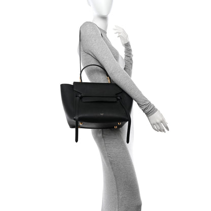 Celine Grained Calfskin Mini Belt Bag Black 2 of 11