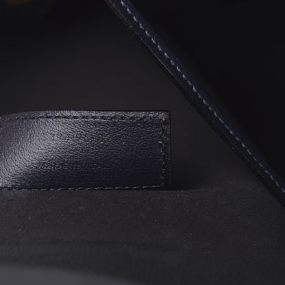 Saint Laurent Calfskin Large Shopping Tote Navy 8 of 12