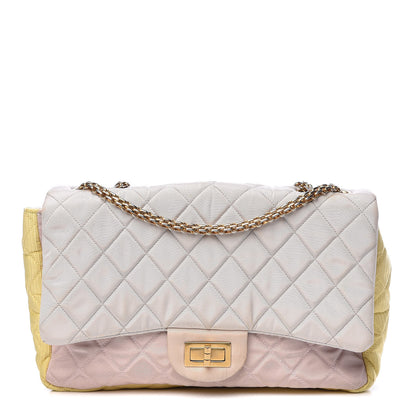 Chanel Grosgrain Satin Tri-Color 2.55 Reissue Flap Grey Pink Gold 1 of 19