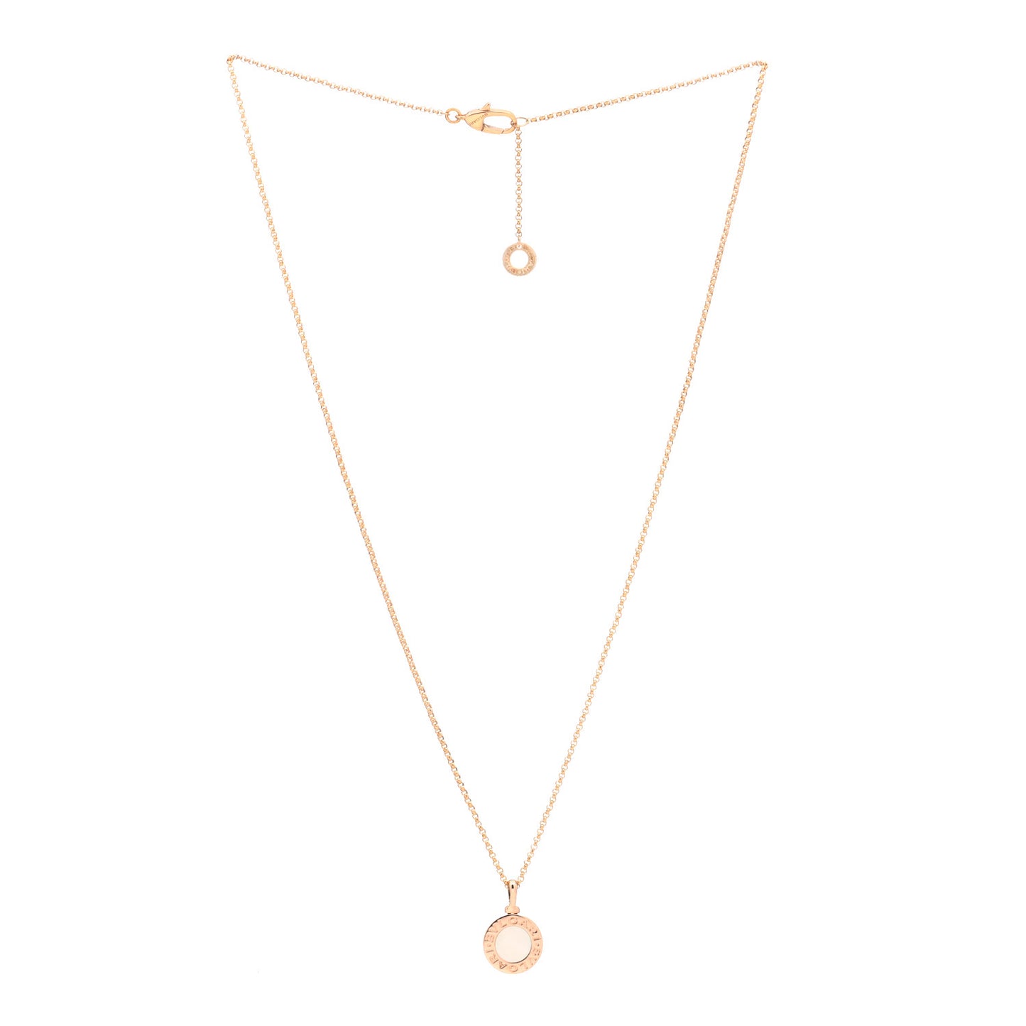 18K Rose Gold Mother of Pearl BVLGARI BVLGARI Pendant Necklace