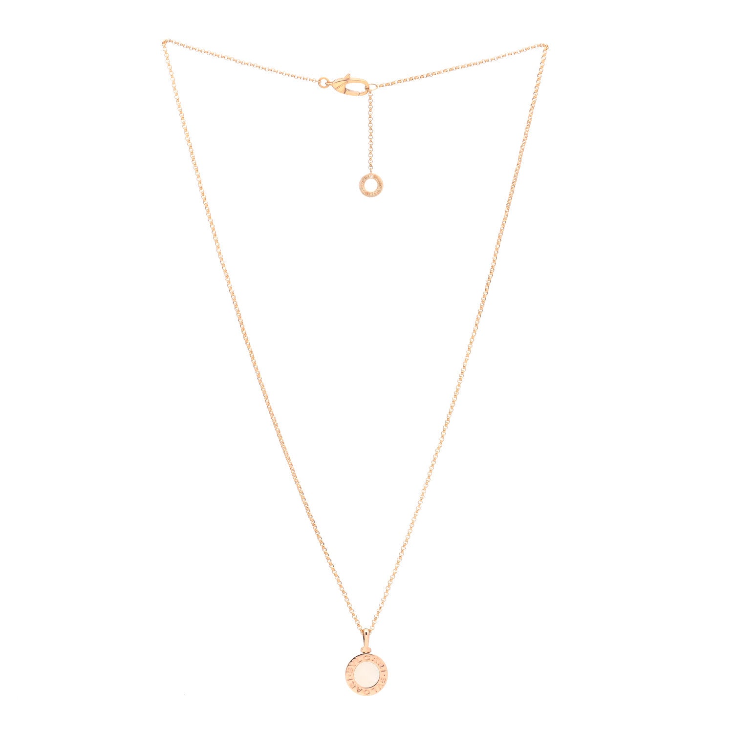 Bulgari 18K Rose Gold Mother of Pearl BVLGARI BVLGARI Pendant Necklace 3 of 4