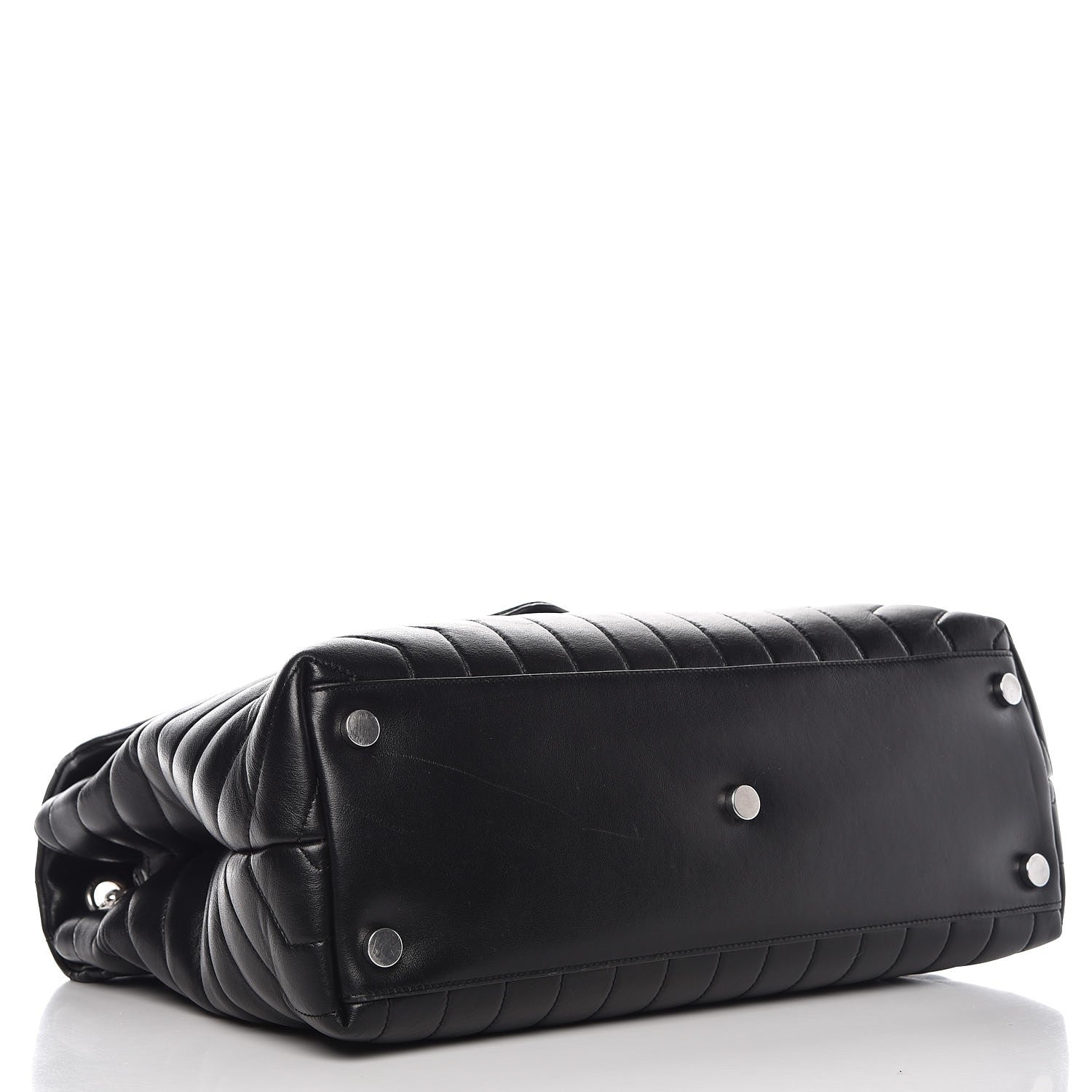 Saint Laurent Calfskin Y Quilted Monogram Large Loulou Chain Satchel Black 5 of 13