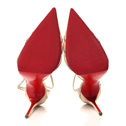 Christian Louboutin Kid Rete Theodorella 100 Pump 38 Platine 5 of 9