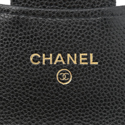 Chanel Caviar Quilted Flap Card Holder On Chain Black 6 of 12