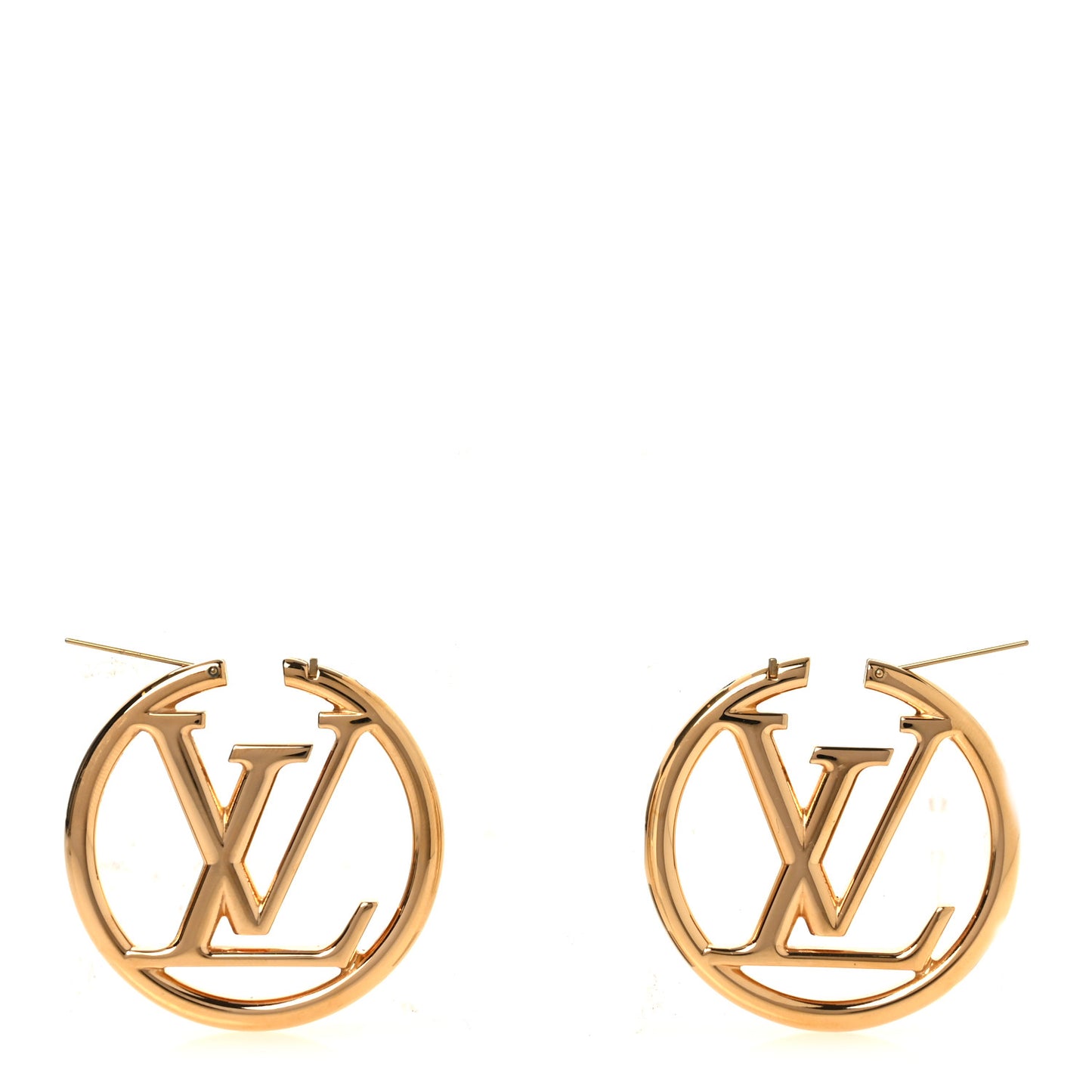 Metal Louise Hoop Earrings Gold