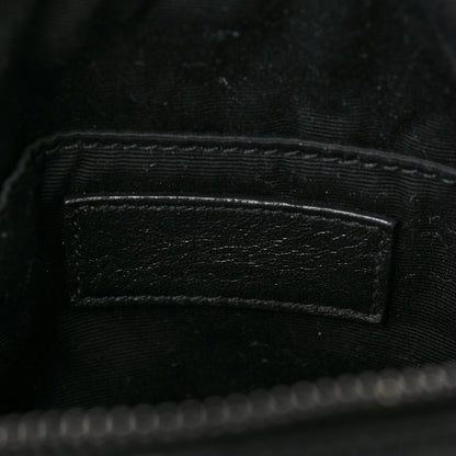 Saint Laurent Calfskin Matelasse Chevron Round Vinyle Camera Bag Black 6 of 8