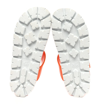 Prada EVA Rubber Buckled Lug Sole 20mm Thong Sandals 41 Papaya 5 of 8