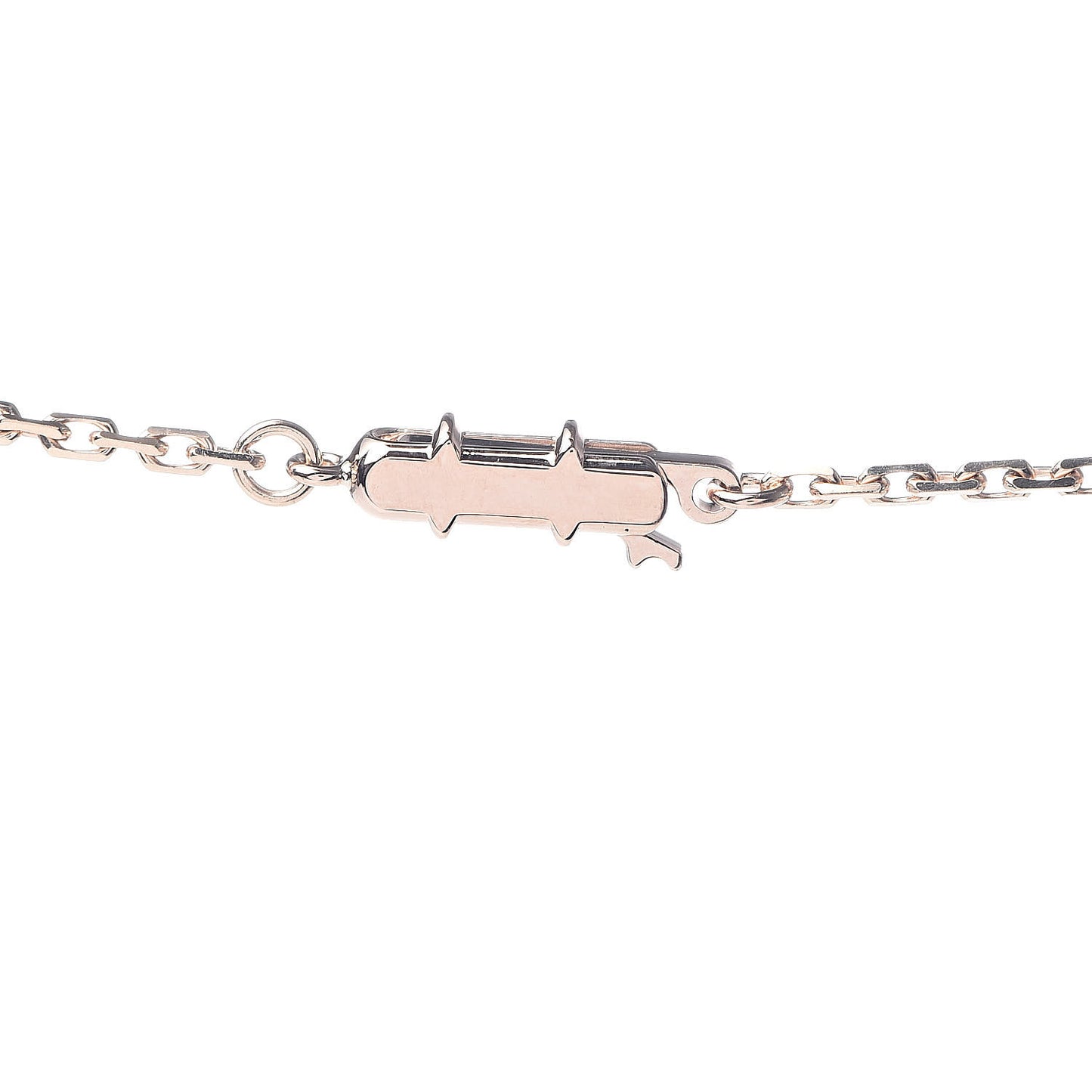 18K Pink Gold Diamond LOVE Paved Necklace
