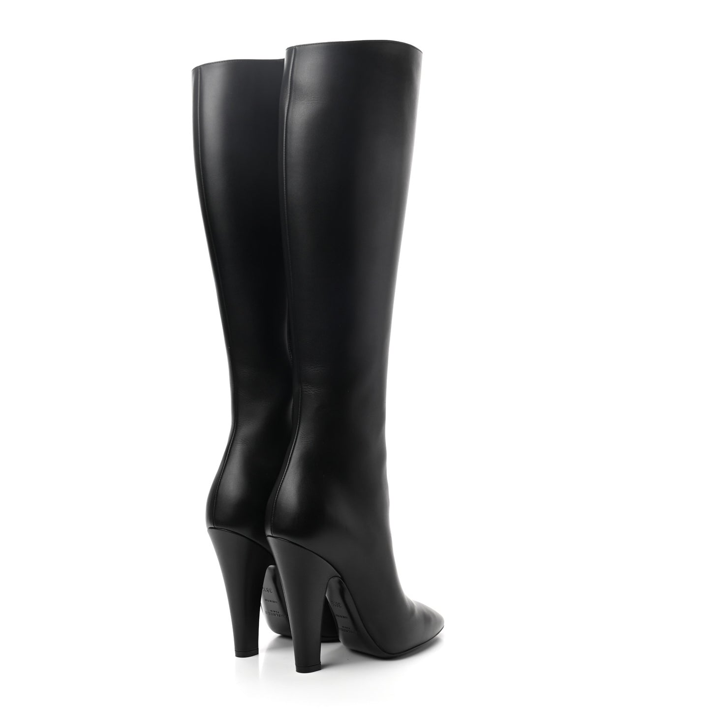 Smooth Calfskin 68 Knee High Boots 38.5 Black