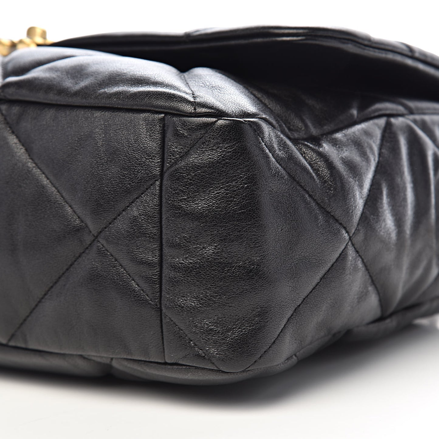 Goatskin Quilted Maxi 19 Flap Black