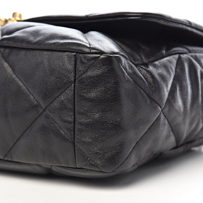 Chanel Goatskin Quilted Maxi 19 Flap Black 9 of 10