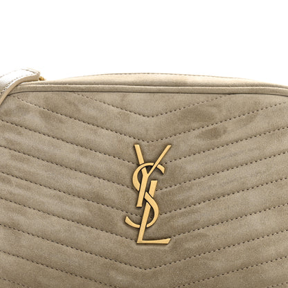 Saint Laurent Suede Matelasse Monogram Mini Lou Camera Bag Matte Gold 8 of 11