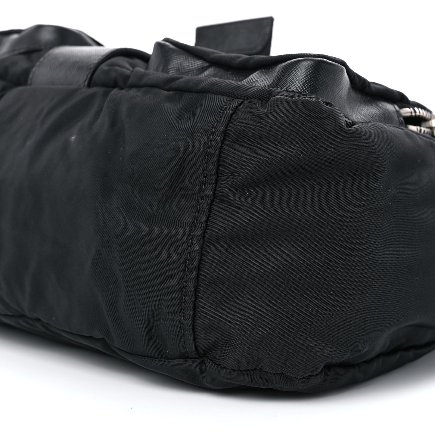 Nylon Saffiano Vela Messenger Bag Black