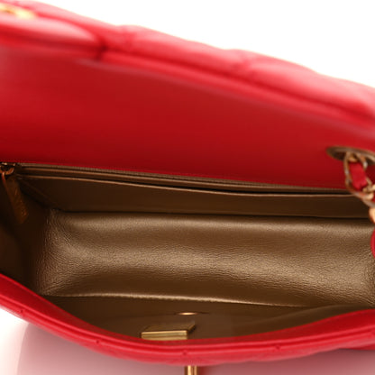 Chanel Lambskin Quilted Mini Rectangular Pearl Crush Flap Red 5 of 11