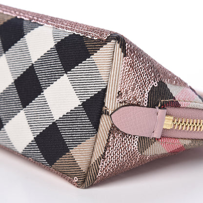 Burberry House Check Sequin Peyton Pouch Bag Pink 9 of 9