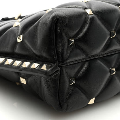 Valentino Garavani VALENTINO GARAVANI Nappa Candystud Shoulder Bag Black 7 of 9