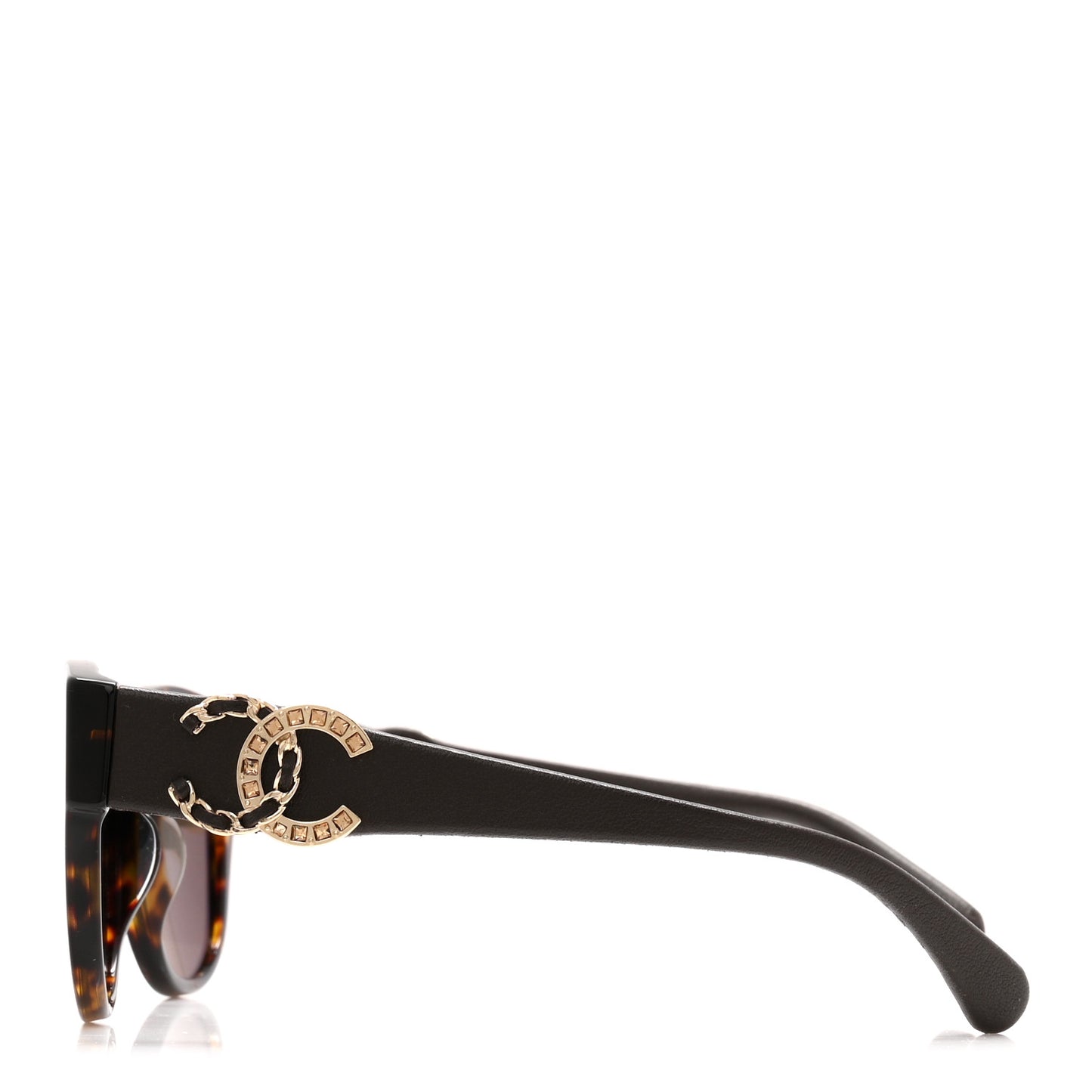 Crystal Lambskin CC Sunglasses 5455-Q-A Tortoise