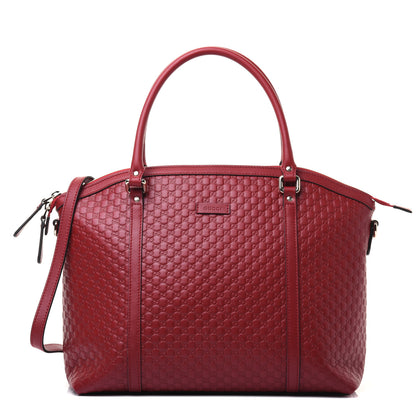 Gucci Soft Microguccissima Dome Satchel Red 1 of 17