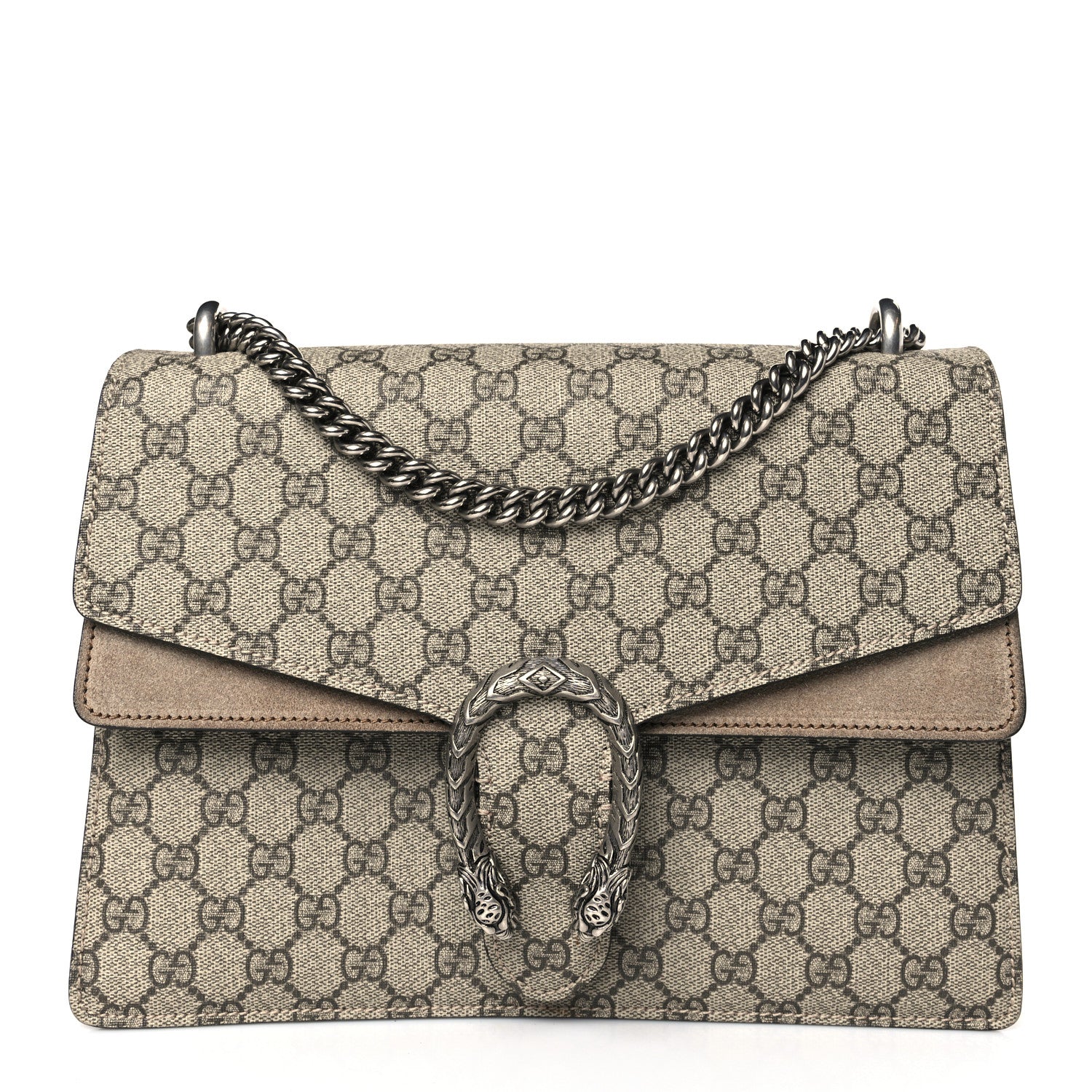 Gucci GG Supreme Monogram Medium Dionysus Shoulder Bag Taupe 1 of 9
