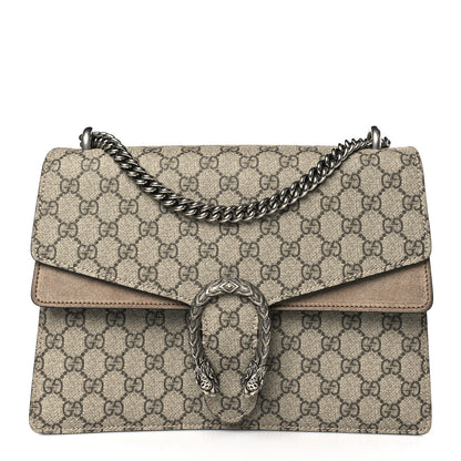 Gucci GG Supreme Monogram Medium Dionysus Shoulder Bag Taupe 1 of 9