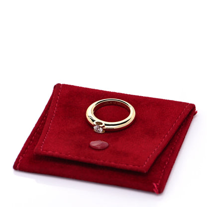 Cartier 18K Yellow Gold Diamond .28ct Louis Cartier Engagement Ring 54 6.75 9 of 10