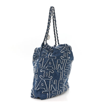Chanel Denim Patchwork Logo Chanel 22 Blue 3 of 10