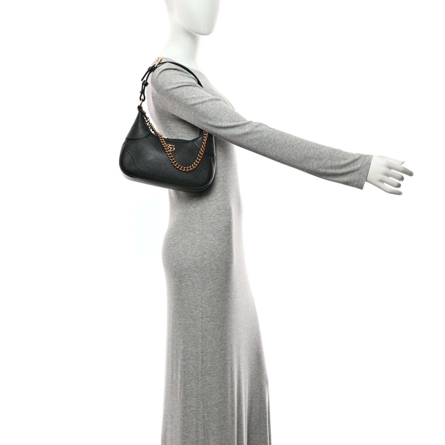 Goatskin Small Aphrodite Shoulder Bag Black