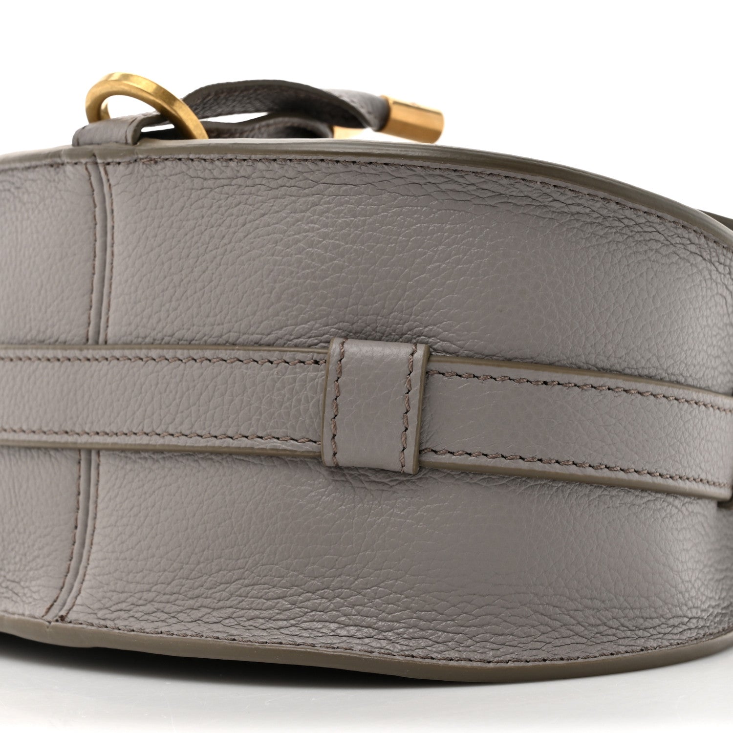 Chloe Calfskin Mini Marcie Round Crossbody Bag Cashmere Grey 10 of 12