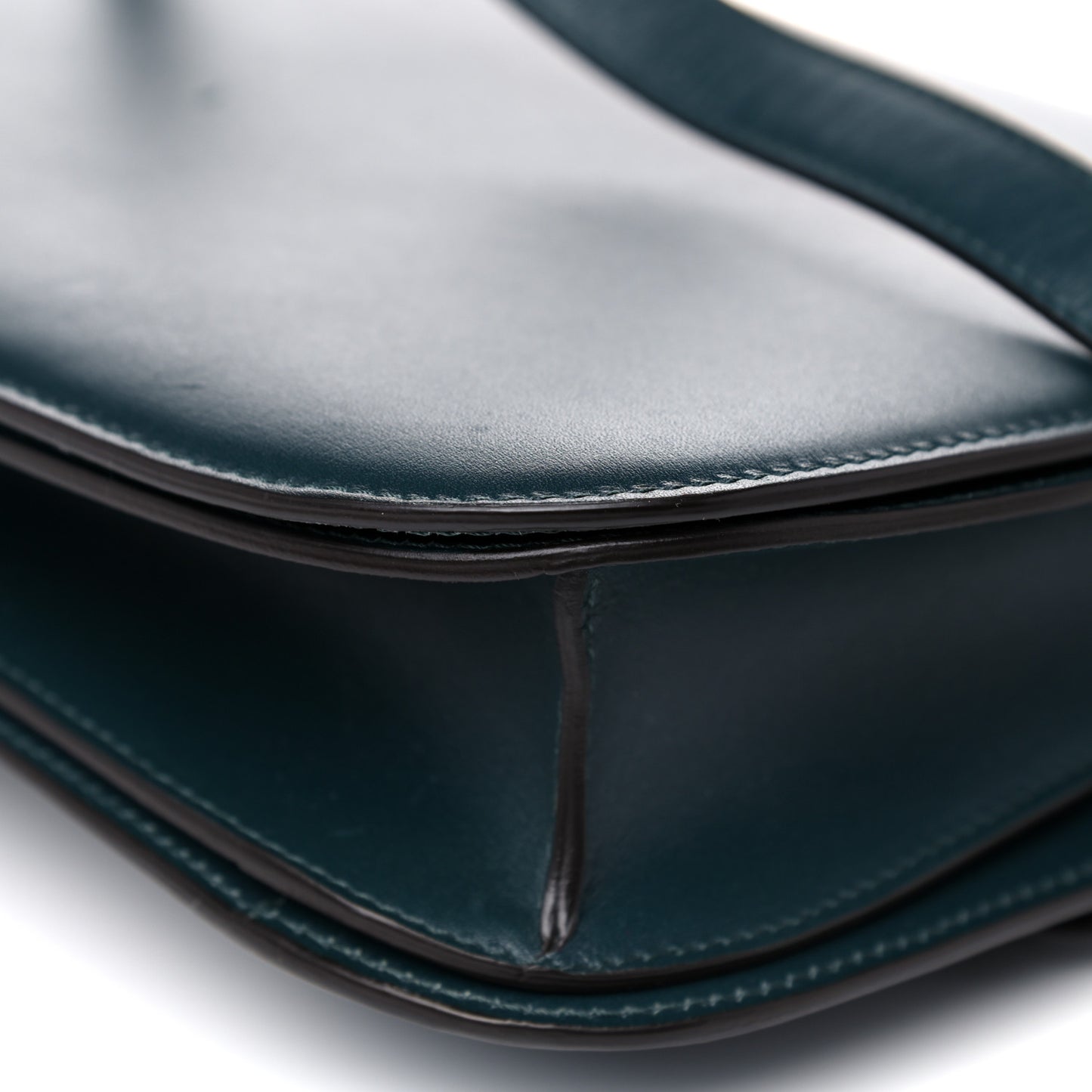 Box Calfskin Medium Classic Box Flap Bag Dark Green