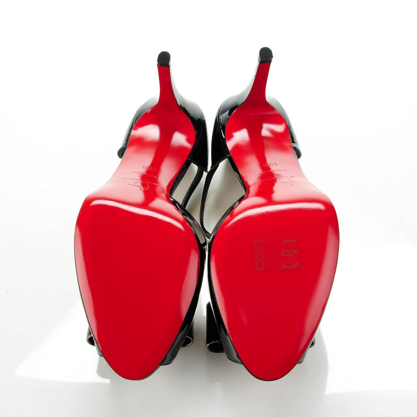 Patent Bow Senora 100 Sandals 40.5 Black