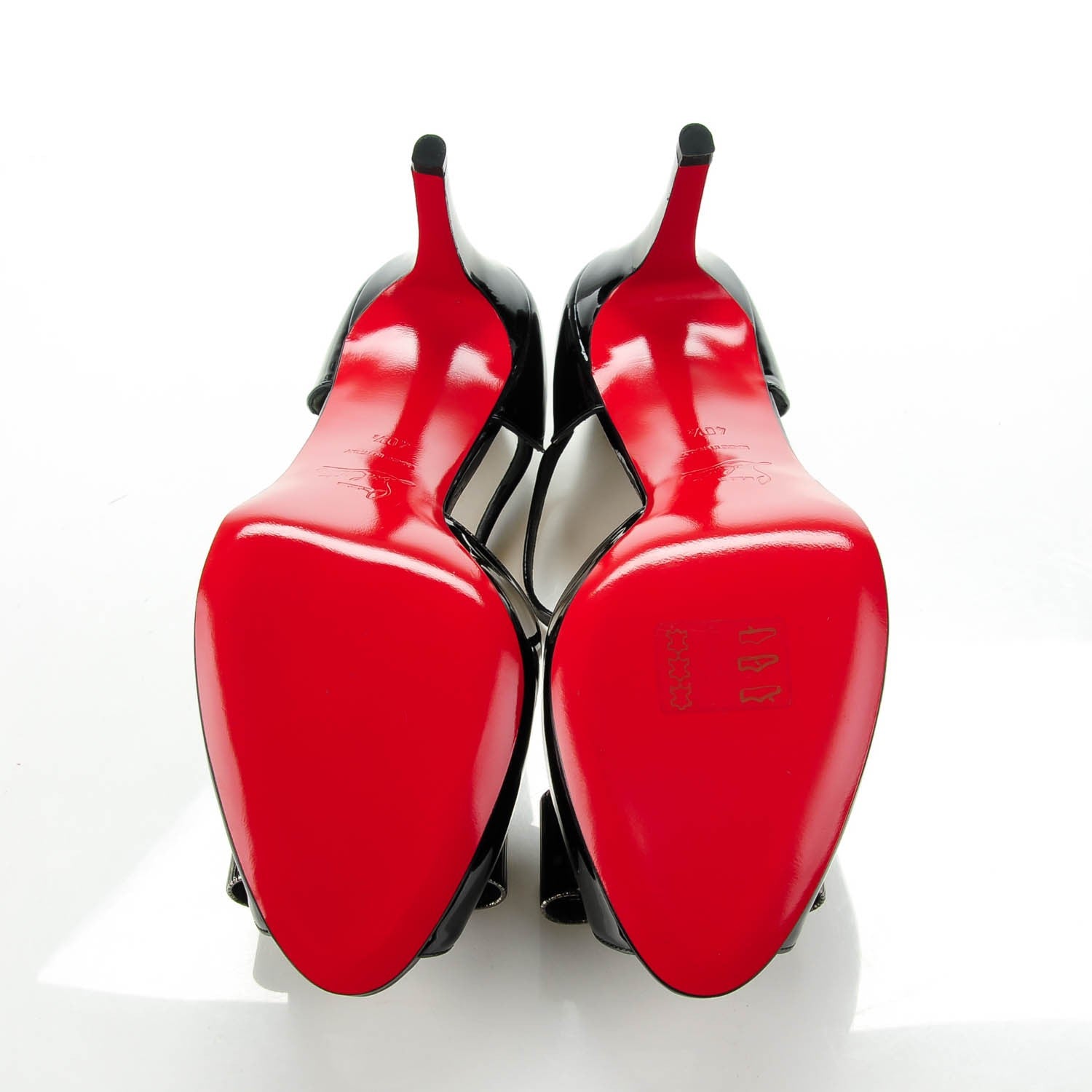 Christian Louboutin Patent Bow Senora 100 Sandals 40.5 Black 5 of 7